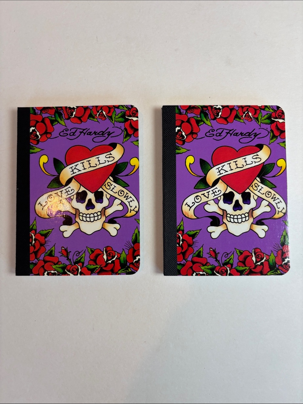 Ed Hardy x Lisa Frank Mini Composition Notebook Love Kills Slowly New Set of 2